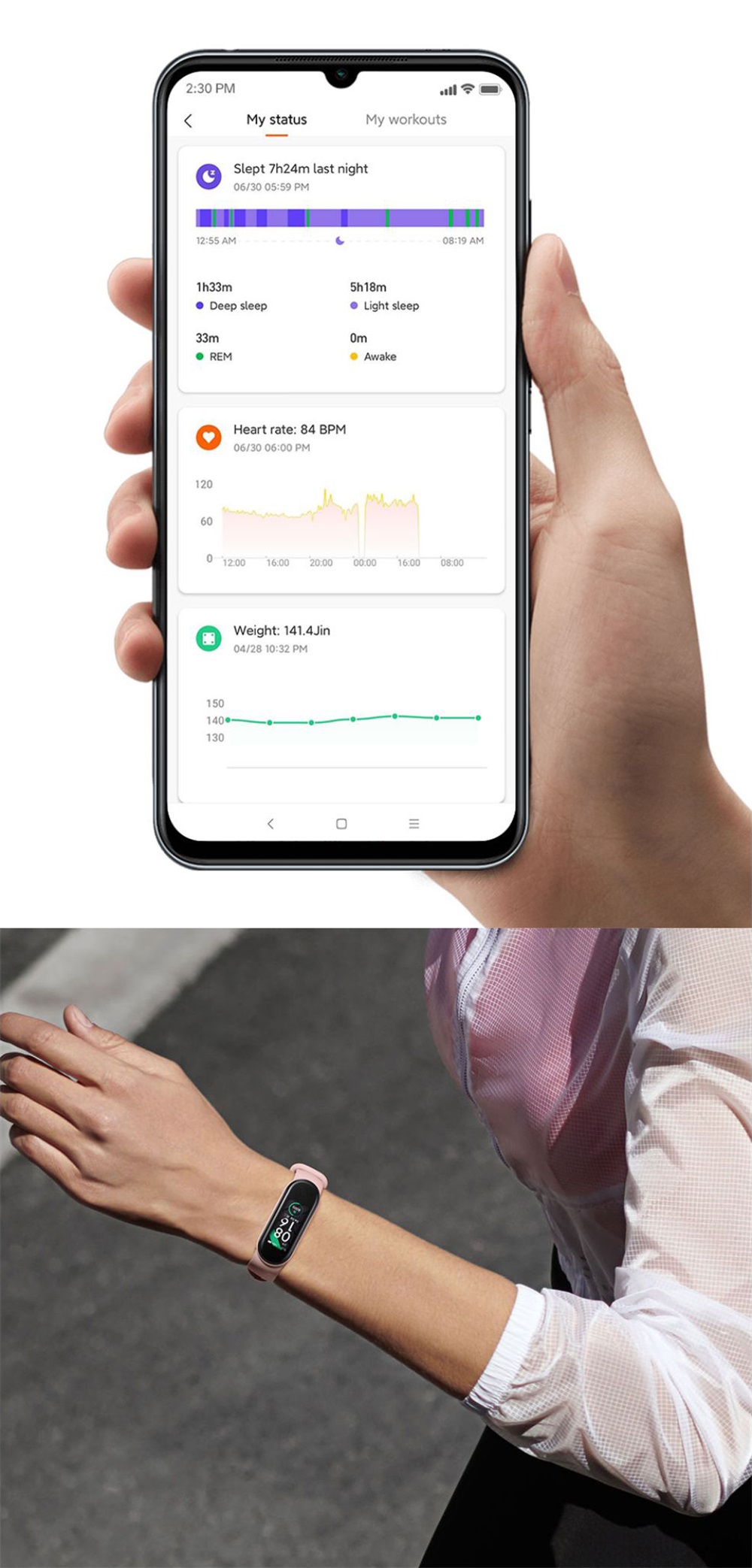 Xiaomi Mi Band with Dynamic Color Display