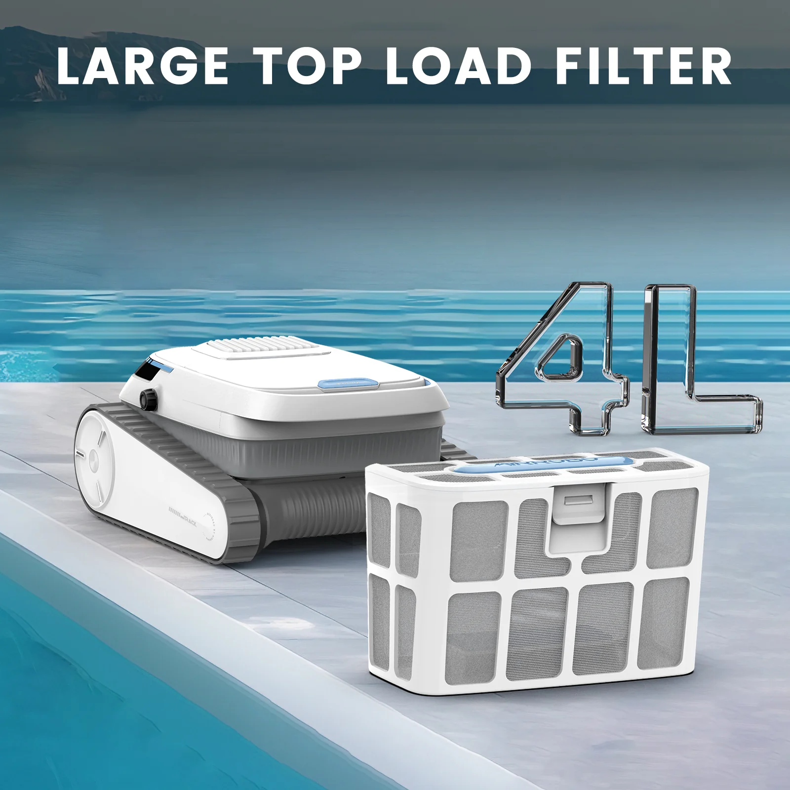 AIRROBO PC10 Cordless Robotic Pool Cleaner - Intelligent Wall Climbing Underwater Vacuum for Swimming Pools