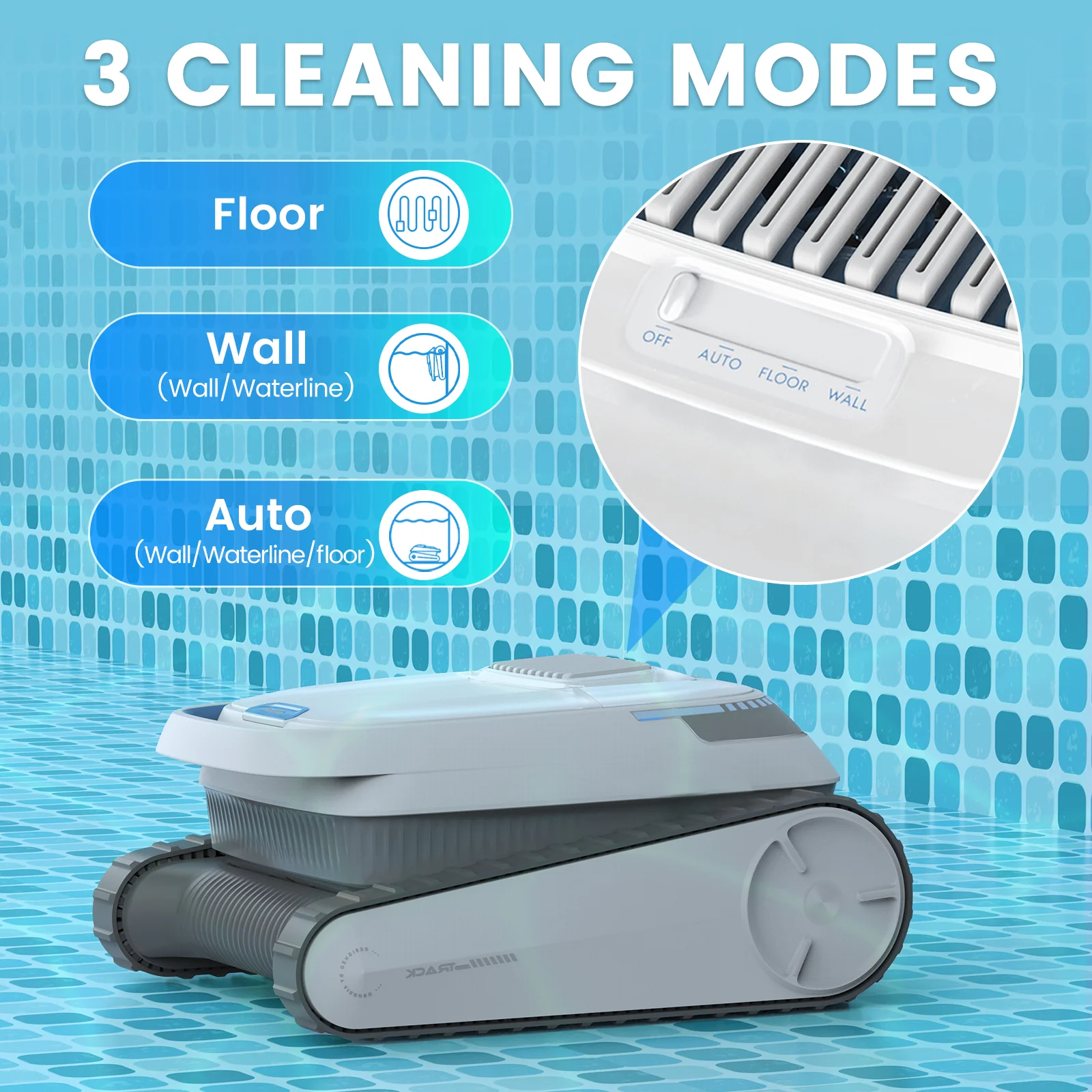 AIRROBO PC10 Cordless Robotic Pool Cleaner - Intelligent Wall Climbing Underwater Vacuum for Swimming Pools