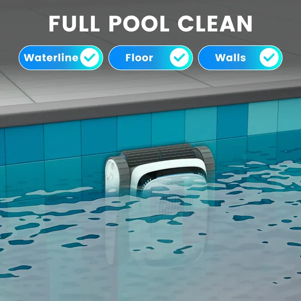 AIRROBO PC10 Cordless Robotic Pool Cleaner - Intelligent Wall Climbing Underwater Vacuum for Swimming Pools