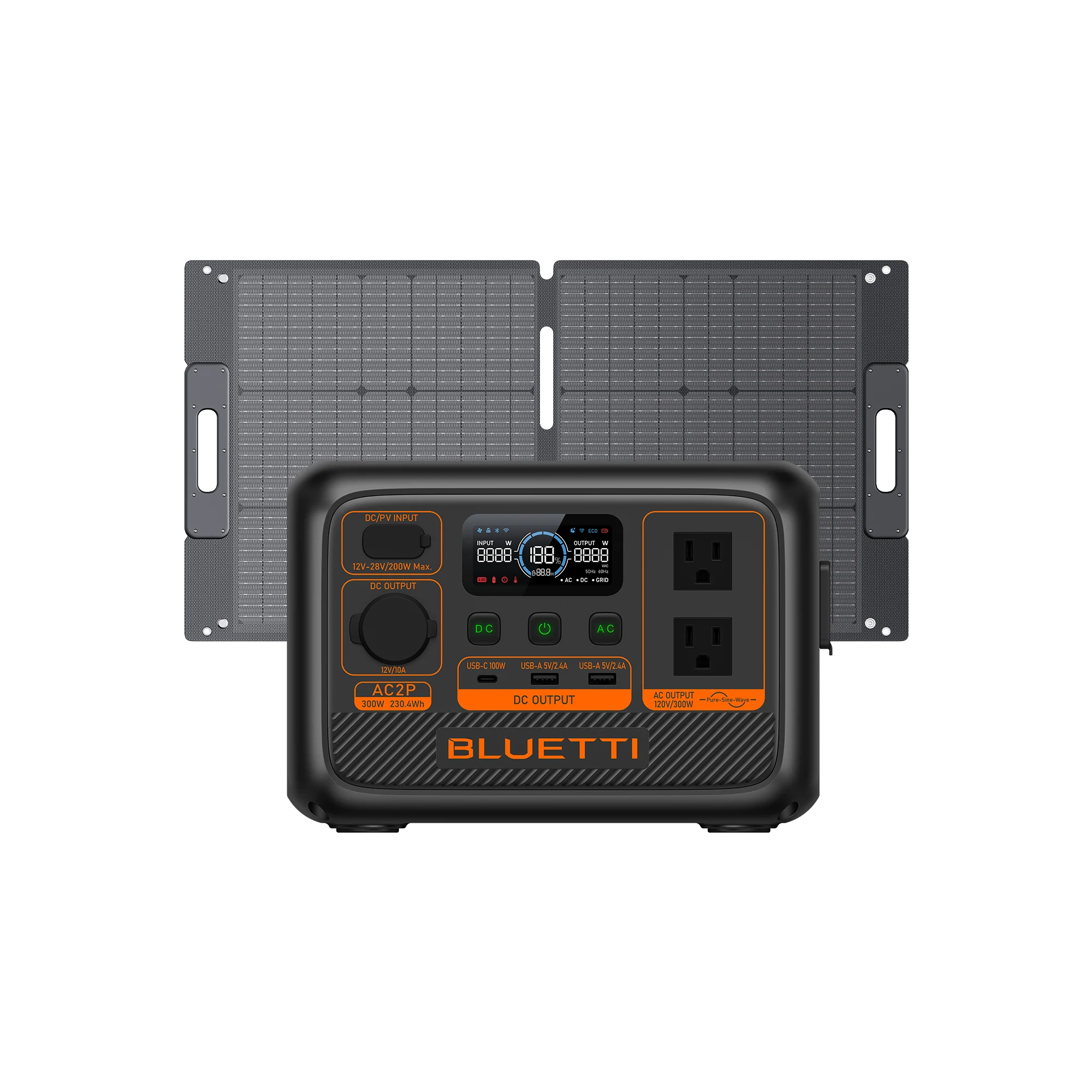 BLUETTI AC2P Portable Power Station | 300W 230.4Wh