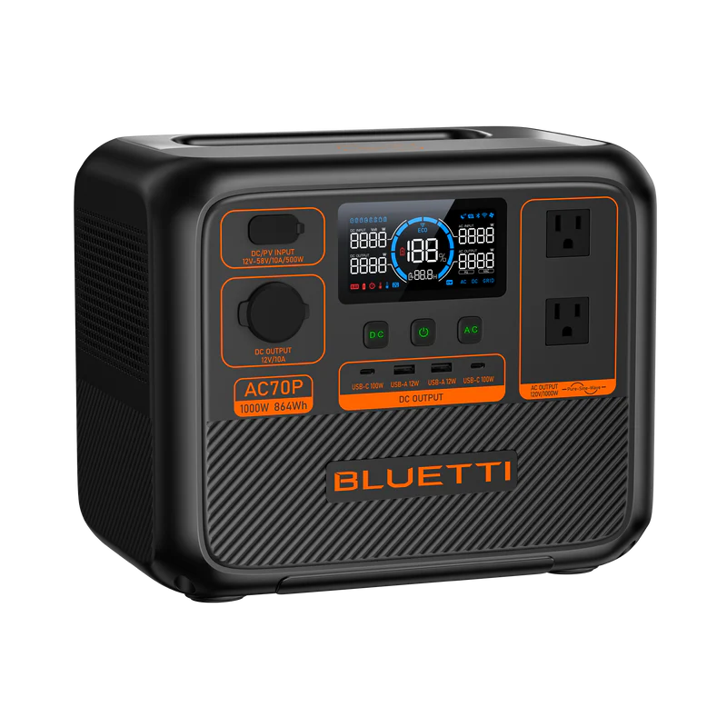 BLUETTI AC70P Portable Power Station | 1000W 864Wh