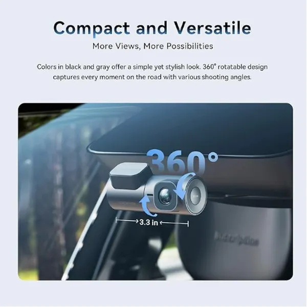 DDPAI MINI 2X: Wireless Rear Dash Cam with 2K Clarity & Streaming Media Rearview Mirror