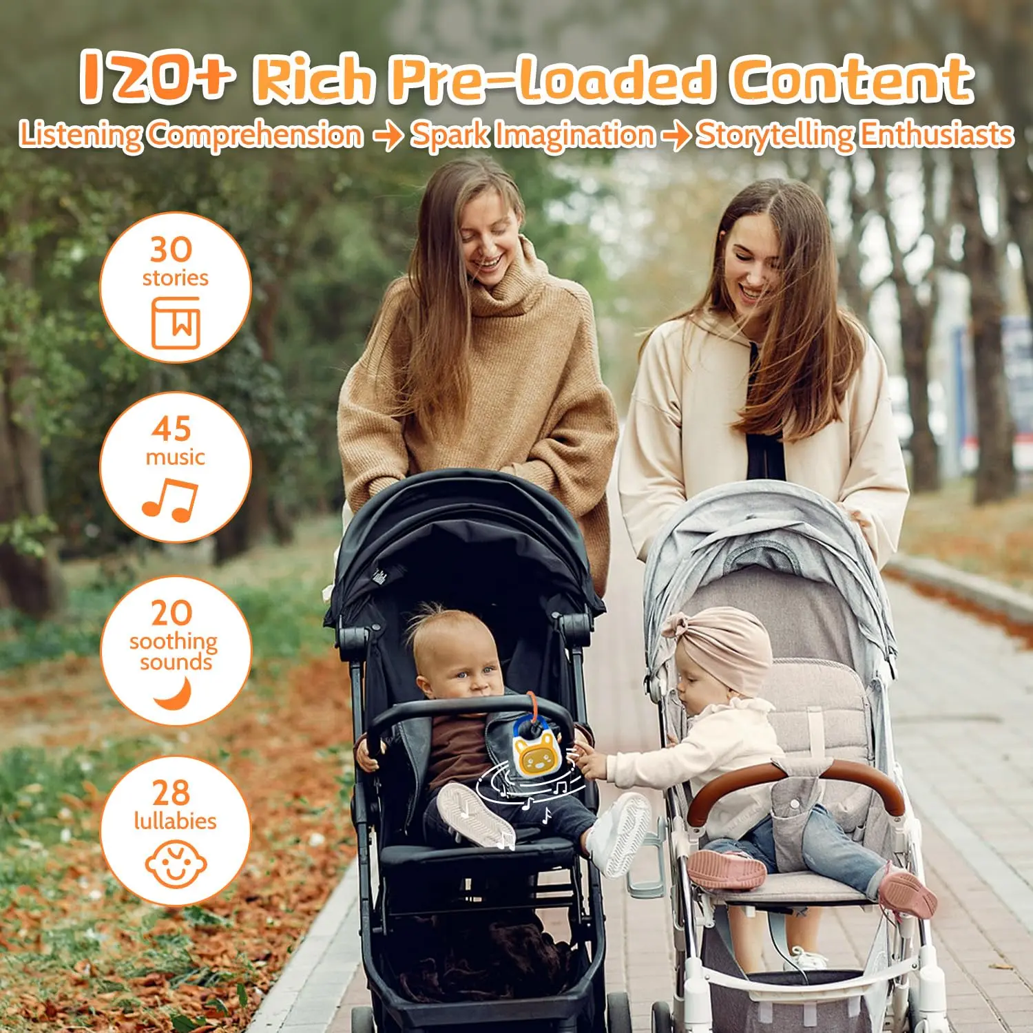 ALILO K1 - Portable Newborn Story Machine | Adjustable Strap Design for On-the-Go Early Learning (0 Year+)
