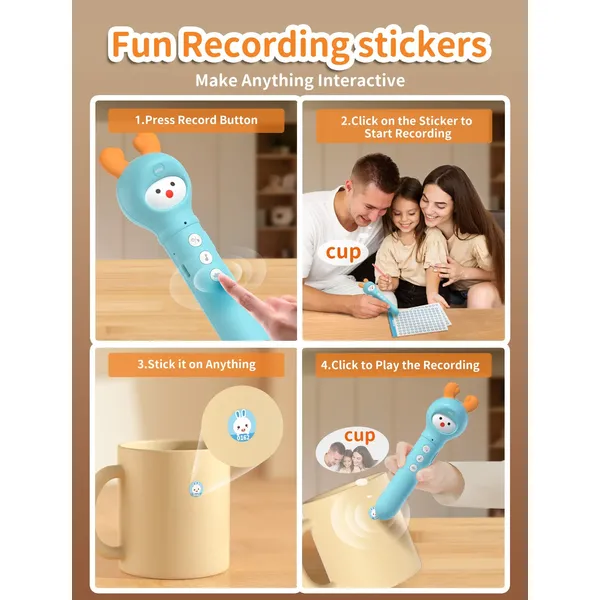 ALILO D3C - Portable Interactive Learning Pen | Multisensory Early Education Toy for Kids (0-6 Years) with 100+ Activities & Audio Enrichment