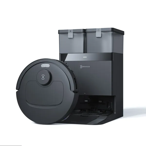 DEEBOT T30C BLACK: AI Laser Navigation Robotic Vacuum with 11000Pa Suction & All-in-One Station