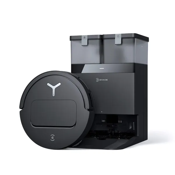 DEEBOT T50 OMNI Black: AI Laser Navigation Robotic Vacuum with 15800Pa Suction & All-in-One Station