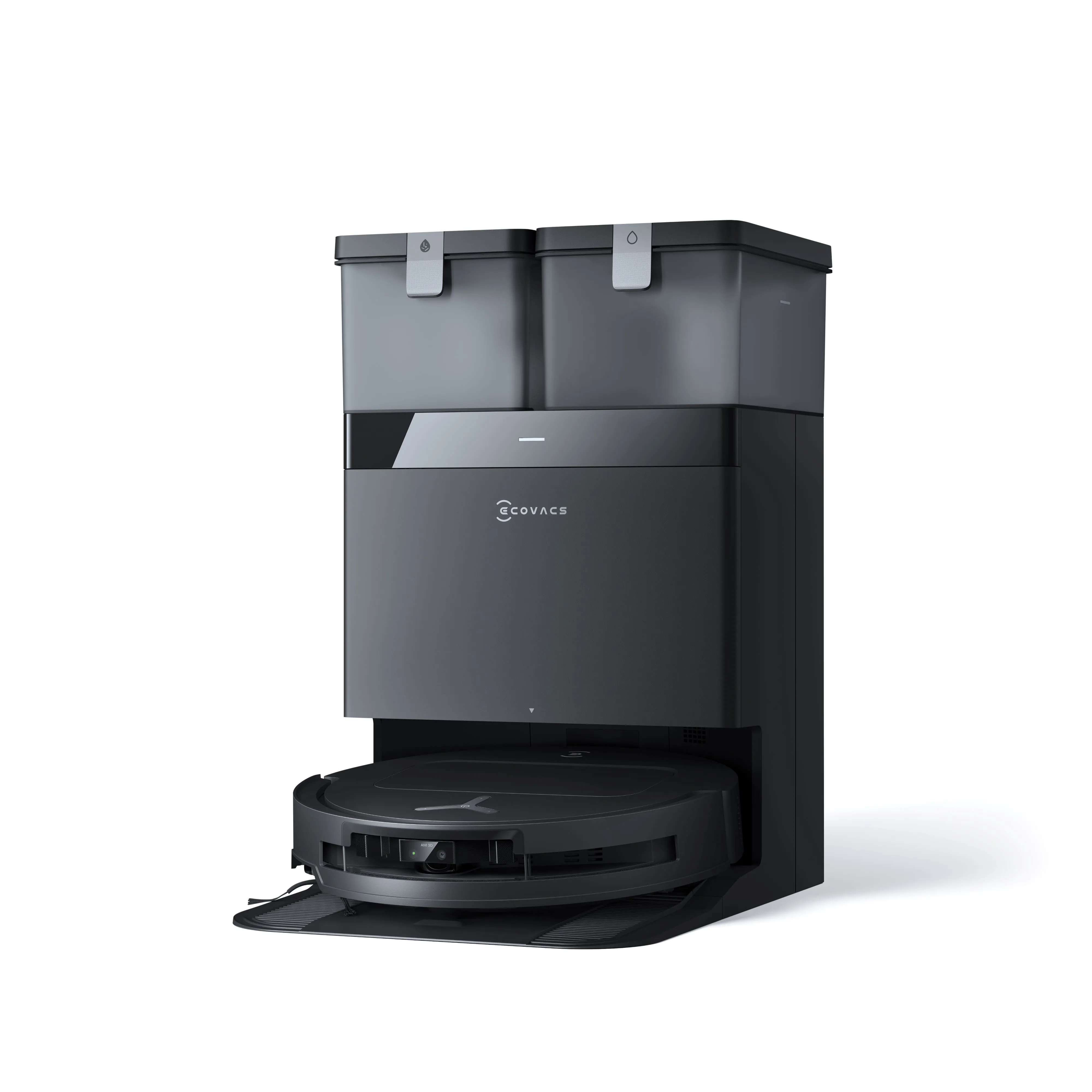 DEEBOT T50 OMNI Black: AI Laser Navigation Robotic Vacuum with 15800Pa Suction & All-in-One Station