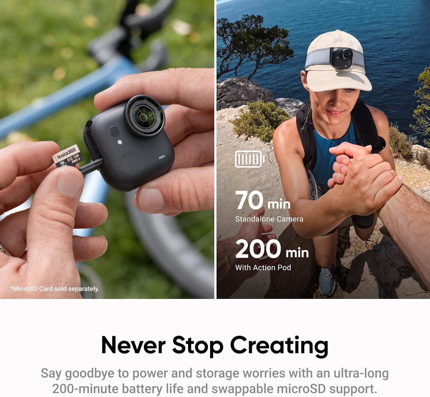 Insta360 GO Ultra: World’s Lightest Pocket Camera with 1/1.28” Sensor, 4K 60fps & AI Magic | First-Person View Made Effortless