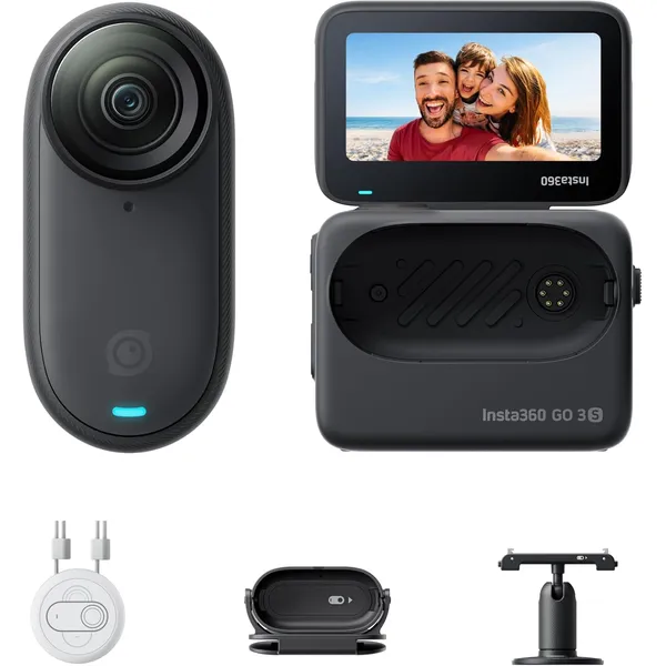 Insta360 GO 3S: Tiny 4K First-Person Camera with AI Editing, 10m Waterproof & Magnetic Mount | Wearable Vlogging Redefined