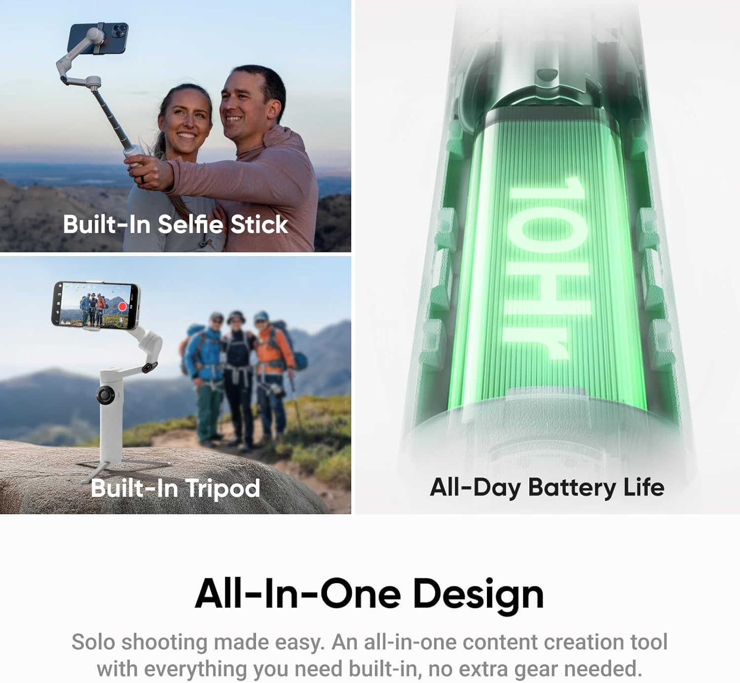Insta360 Flow 2: AI-Powered Vlog Companion with Dynamic Zoom Tracking & 3-Axis Stability