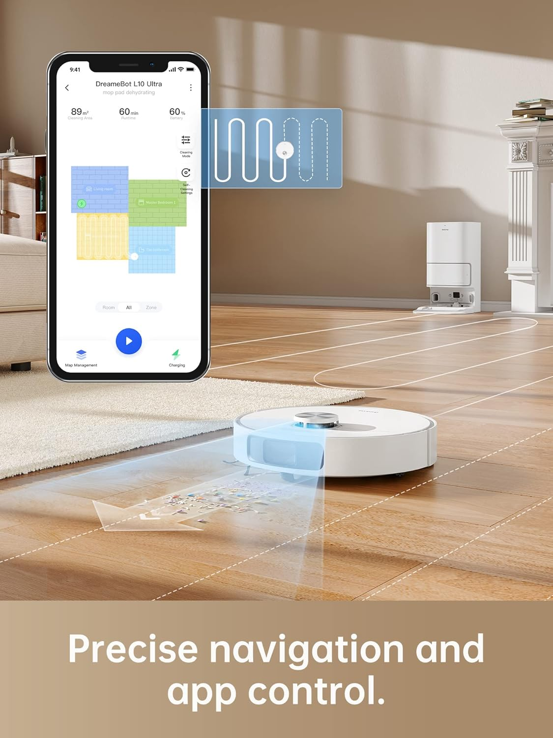 Dreametech L10 Ultra: AI Robot Vacuum & Mop with Self-Emptying Station, Smart Navigation, and Deep Cleaning for Home