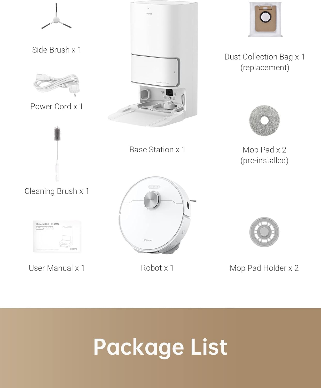 Dreametech L10 Ultra: AI Robot Vacuum & Mop with Self-Emptying Station, Smart Navigation, and Deep Cleaning for Home