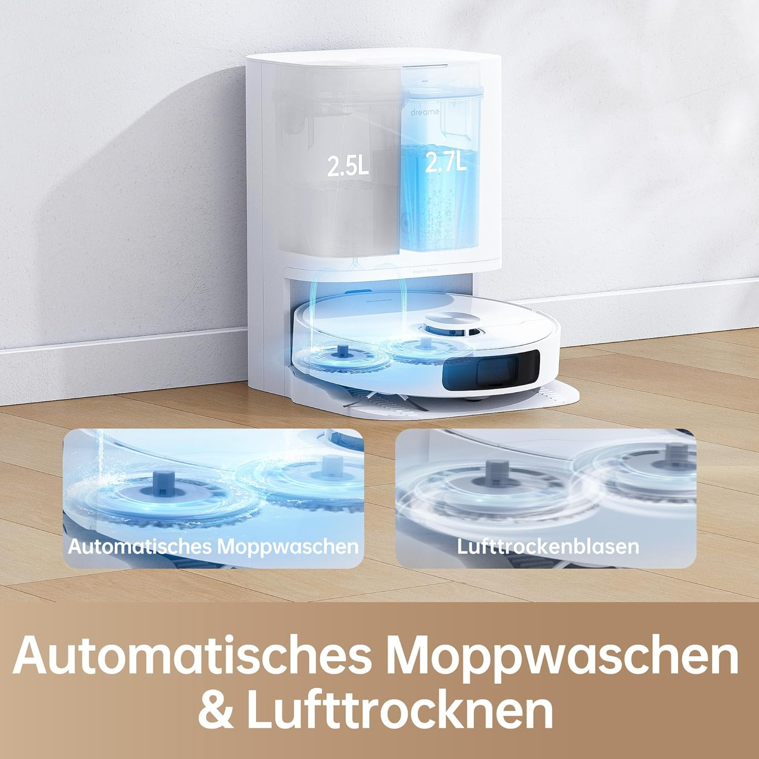 Dreame L10 Prime: AI Laser Navigation Robot Vacuum with Self-Emptying Station, Mop & Dual Brush for Whole Home Cleaning