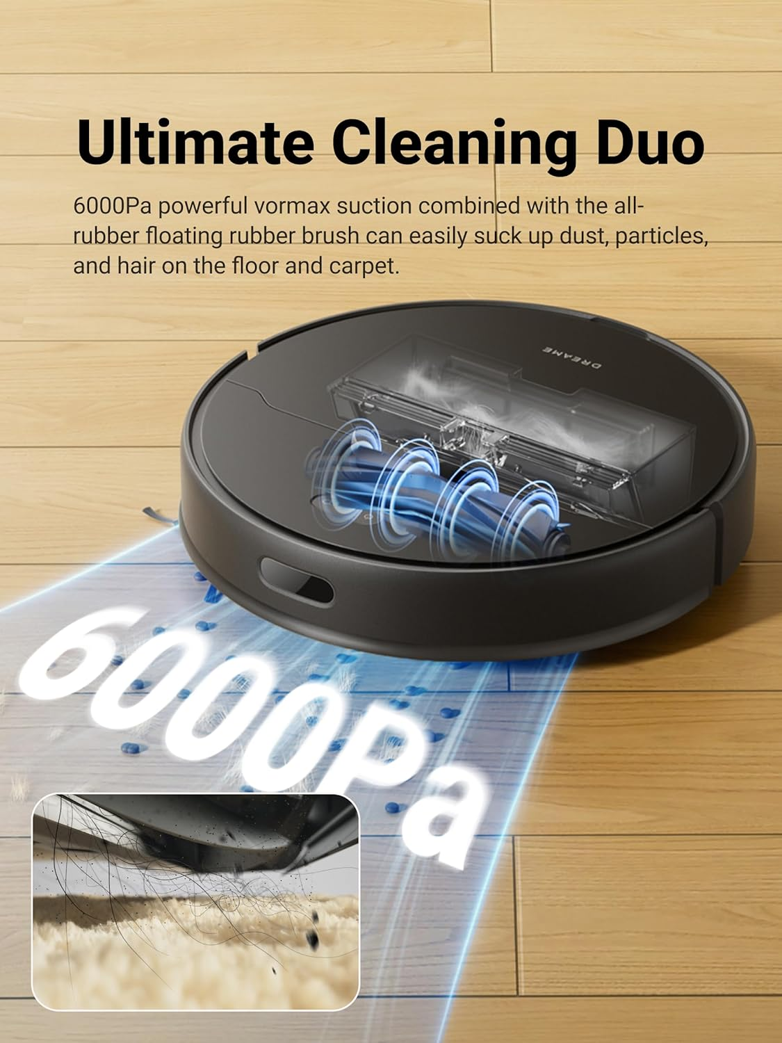 Dreame D9 Max Gen 2: 6000Pa Suction AI Laser Robot Vacuum with Self-Emptying Station & Smart Navigation for Whole Home Cleaning