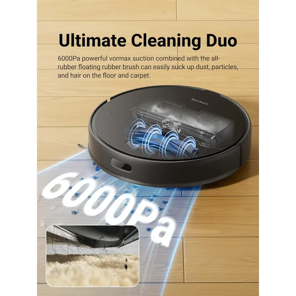 Dreame D9 Max Gen 2: 6000Pa Suction AI Laser Robot Vacuum with Self-Emptying Station & Smart Navigation for Whole Home Cleaning