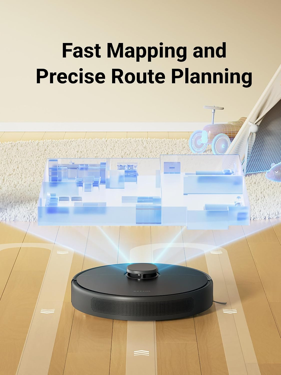 Dreame D9 Max Gen 2: 6000Pa Suction AI Laser Robot Vacuum with Self-Emptying Station & Smart Navigation for Whole Home Cleaning