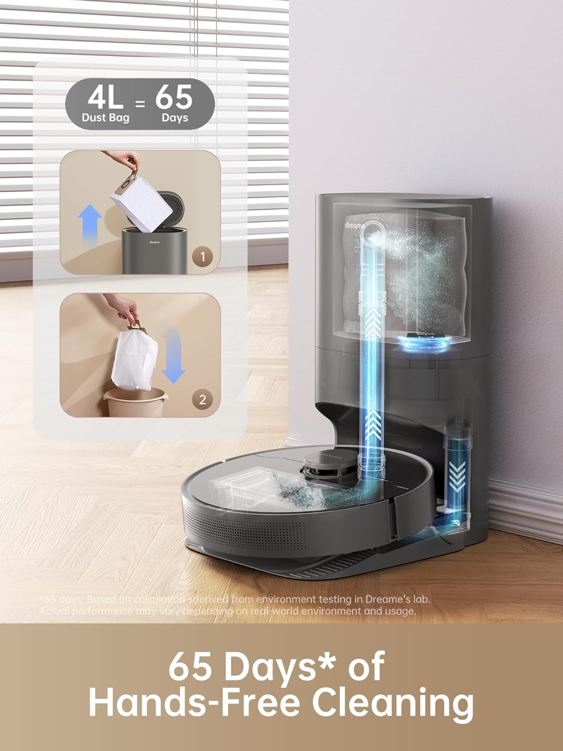 Dreametech D10s Plus: AI-Powered Robot Vacuum with Self-Emptying Station, Mop & Smart Navigation for Whole Home Cleaning
