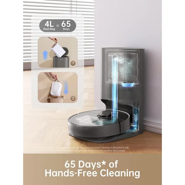 Dreametech D10s Plus: AI-Powered Robot Vacuum with Self-Emptying Station, Mop & Smart Navigation for Whole Home Cleaning