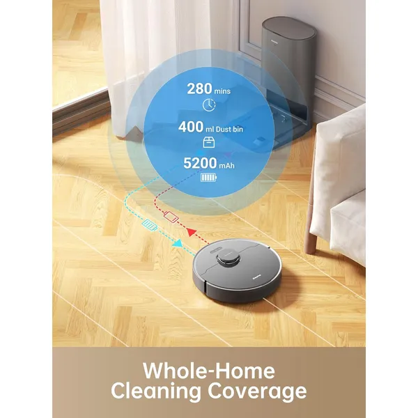 Dreametech D10s Plus: AI-Powered Robot Vacuum with Self-Emptying Station, Mop & Smart Navigation for Whole Home Cleaning