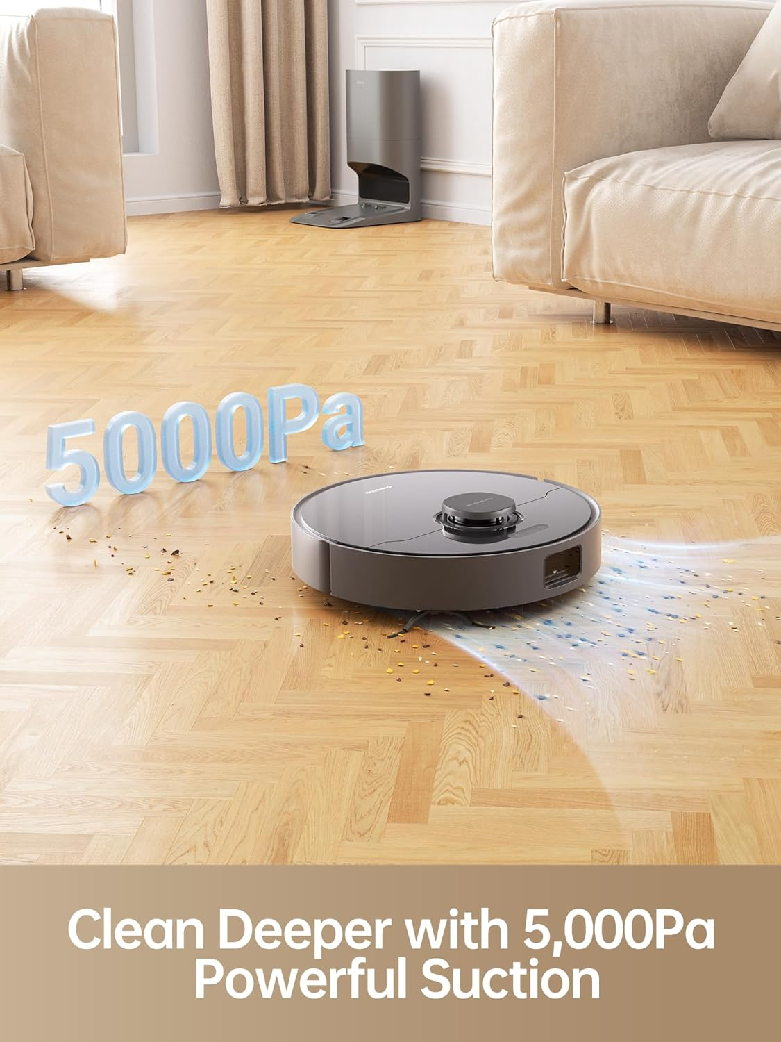 Dreametech D10s Plus: AI-Powered Robot Vacuum with Self-Emptying Station, Mop & Smart Navigation for Whole Home Cleaning