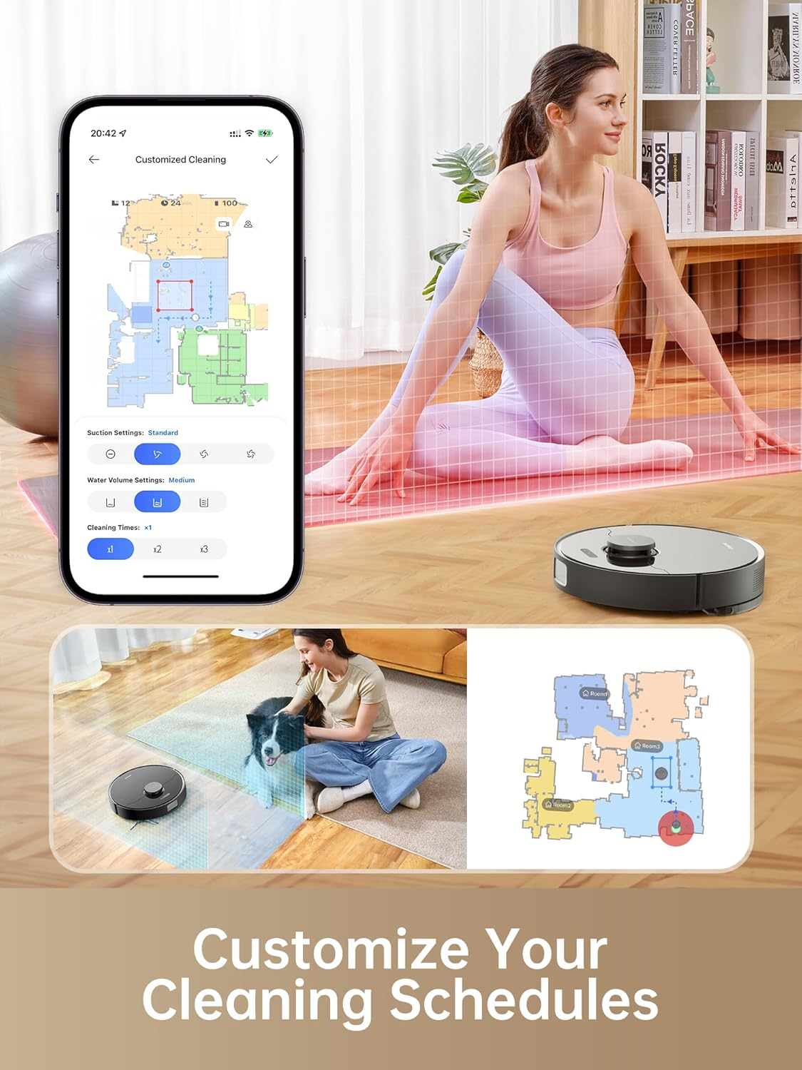 Dreametech D10s Plus: AI-Powered Robot Vacuum with Self-Emptying Station, Mop & Smart Navigation for Whole Home Cleaning