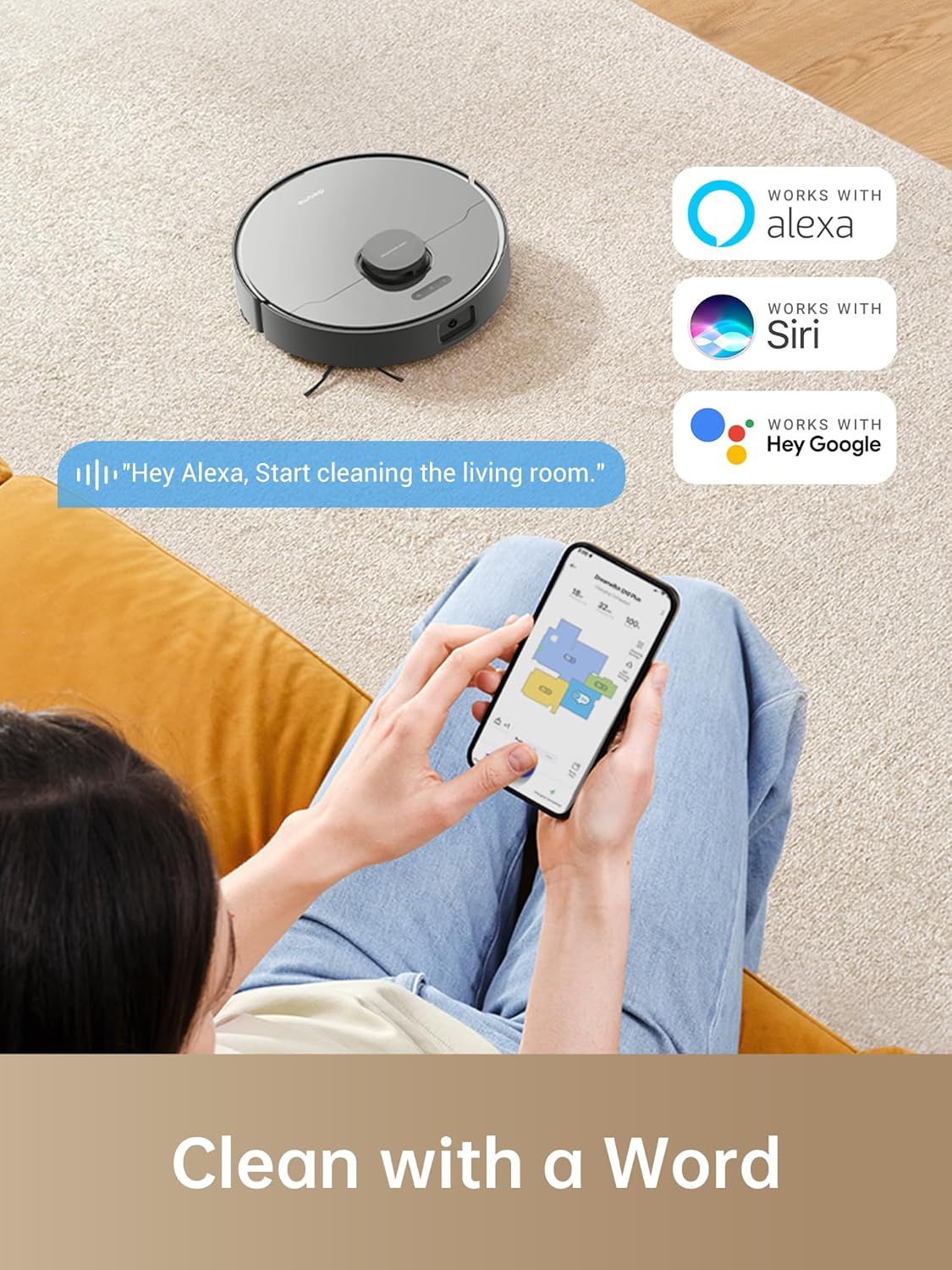 Dreametech D10s Plus: AI-Powered Robot Vacuum with Self-Emptying Station, Mop & Smart Navigation for Whole Home Cleaning