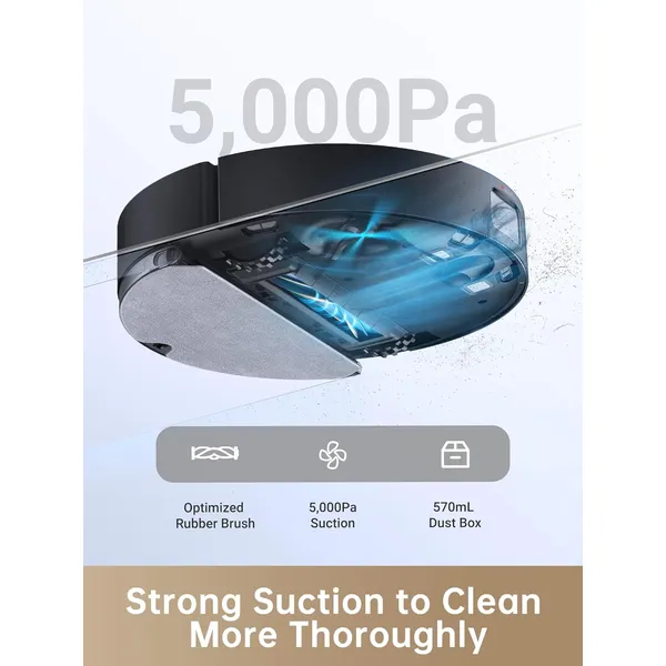 Dreametech D10s Pro: AI-Powered Robot Vacuum with Self-Emptying Station, Intelligent Path Planning & Obstacle Avoidance for Whole Home Cleaning