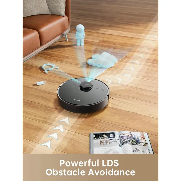 Dreametech D10s Pro: AI-Powered Robot Vacuum with Self-Emptying Station, Intelligent Path Planning & Obstacle Avoidance for Whole Home Cleaning