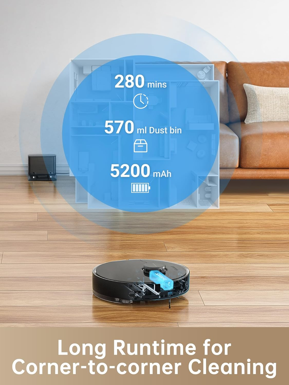 Dreametech D10s Pro: AI-Powered Robot Vacuum with Self-Emptying Station, Intelligent Path Planning & Obstacle Avoidance for Whole Home Cleaning