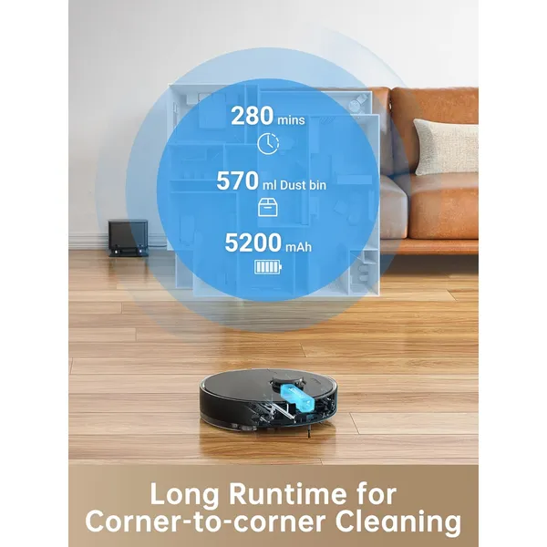 Dreametech D10s Pro: AI-Powered Robot Vacuum with Self-Emptying Station, Intelligent Path Planning & Obstacle Avoidance for Whole Home Cleaning
