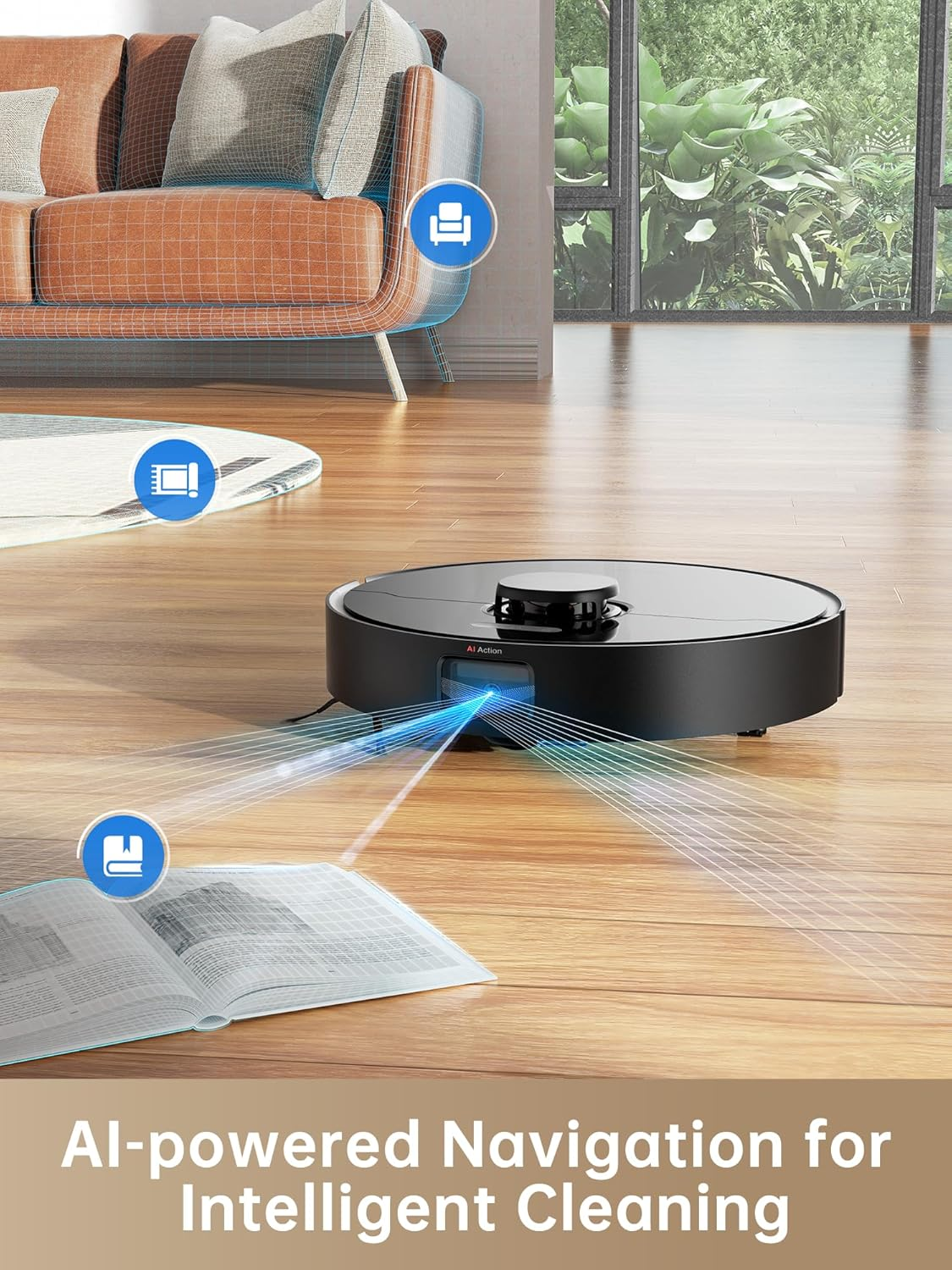 Dreametech D10s Pro: AI-Powered Robot Vacuum with Self-Emptying Station, Intelligent Path Planning & Obstacle Avoidance for Whole Home Cleaning