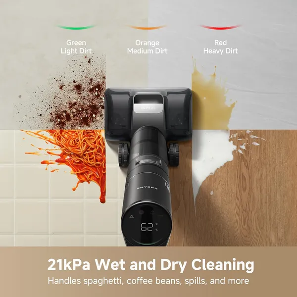 Dreame H15 Pro: Dual-Brush Cordless Vacuum with MistLock Dust Control & Self-Cleaning Station for Whole Home Deep Cleaning