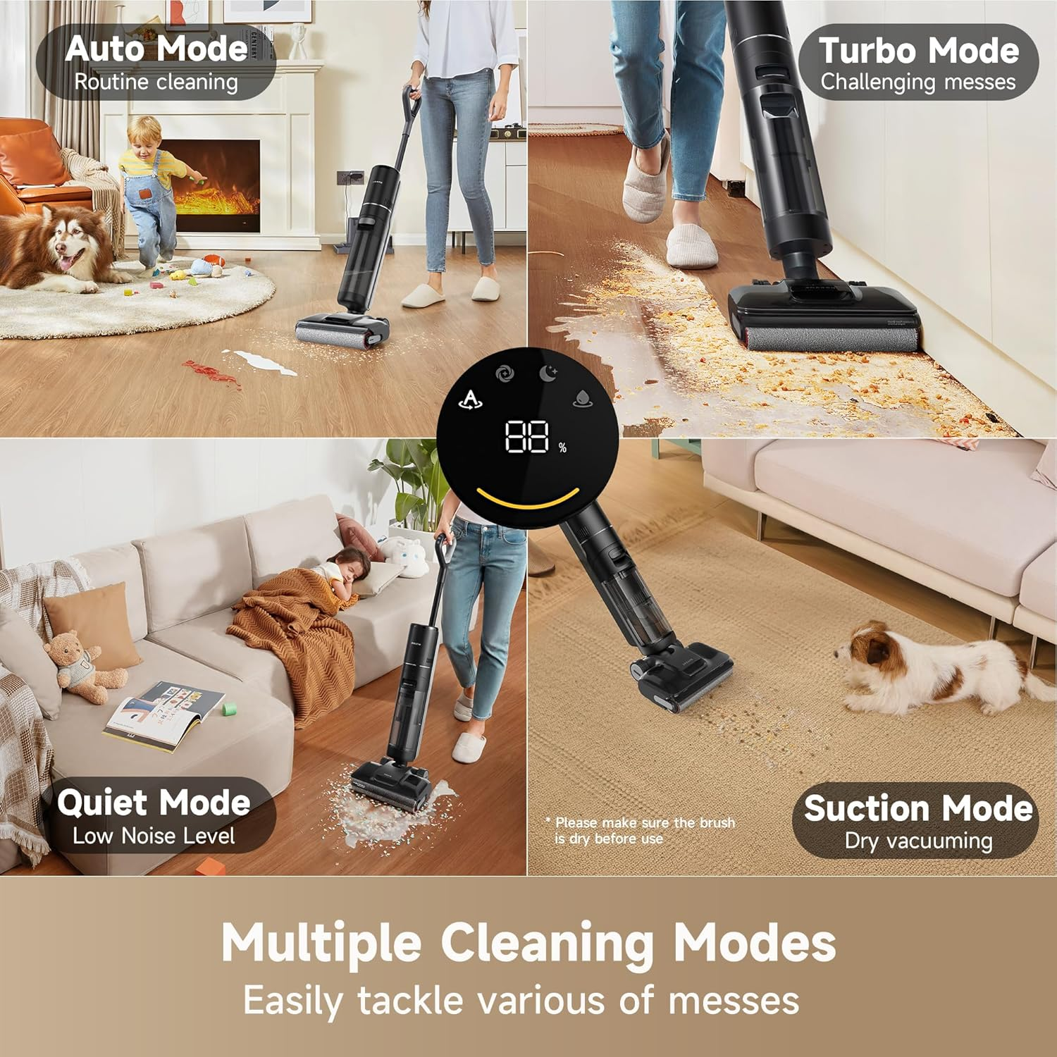 Dreame H12 Pro FlexReach | Ultimate Wet and Dry Floor Cleaner with Dual Roller Brush & Auto-Detection for Separating Wet and Dry Waste | High-End Intelligent Cleaning for Large Households