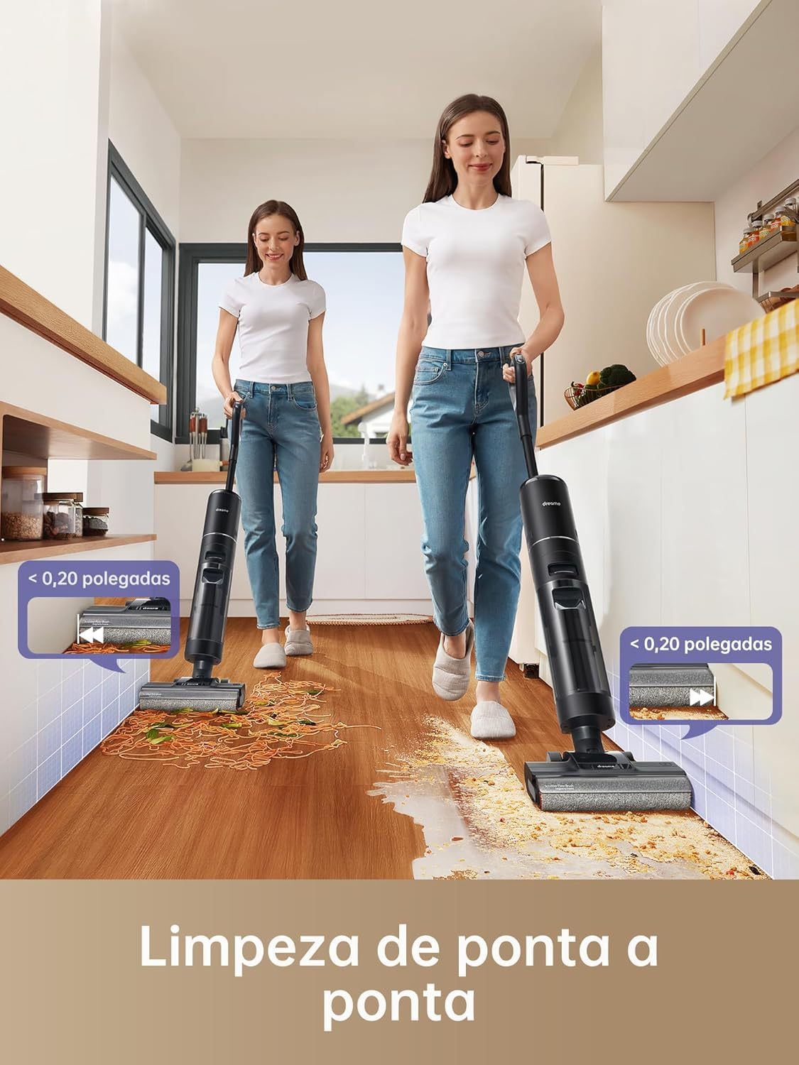 Dreame H12 Pro Wet and Dry Vacuum Cleaner, Strong Suction, Dual-Sided Edge Cleaning, Deep Self-Cleaning, Hot Air Drying, 98000rpm Motor, 3 Working Modes
