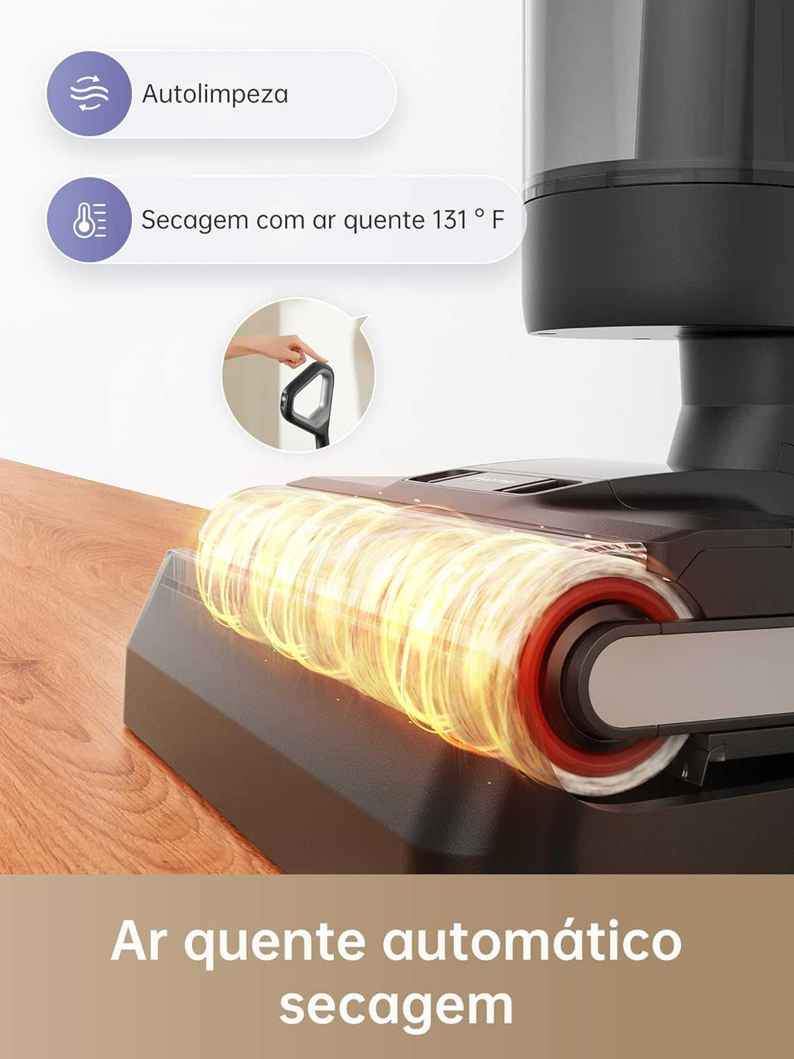 Dreame H12 Pro Wet and Dry Vacuum Cleaner, Strong Suction, Dual-Sided Edge Cleaning, Deep Self-Cleaning, Hot Air Drying, 98000rpm Motor, 3 Working Modes