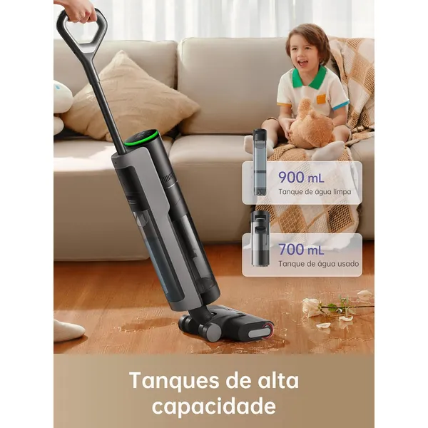 Dreame H12 Pro Wet and Dry Vacuum Cleaner, Strong Suction, Dual-Sided Edge Cleaning, Deep Self-Cleaning, Hot Air Drying, 98000rpm Motor, 3 Working Modes