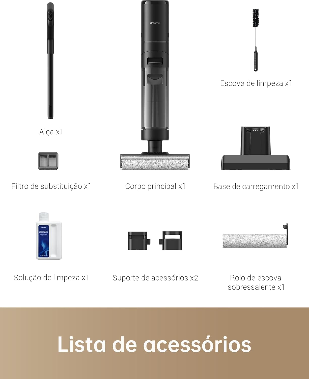 Dreame H12 Pro Wet and Dry Vacuum Cleaner, Strong Suction, Dual-Sided Edge Cleaning, Deep Self-Cleaning, Hot Air Drying, 98000rpm Motor, 3 Working Modes