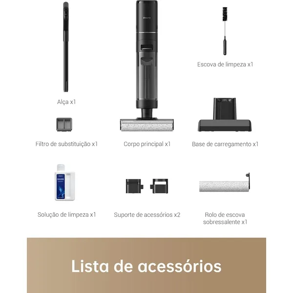 Dreame H12 Pro Wet and Dry Vacuum Cleaner, Strong Suction, Dual-Sided Edge Cleaning, Deep Self-Cleaning, Hot Air Drying, 98000rpm Motor, 3 Working Modes