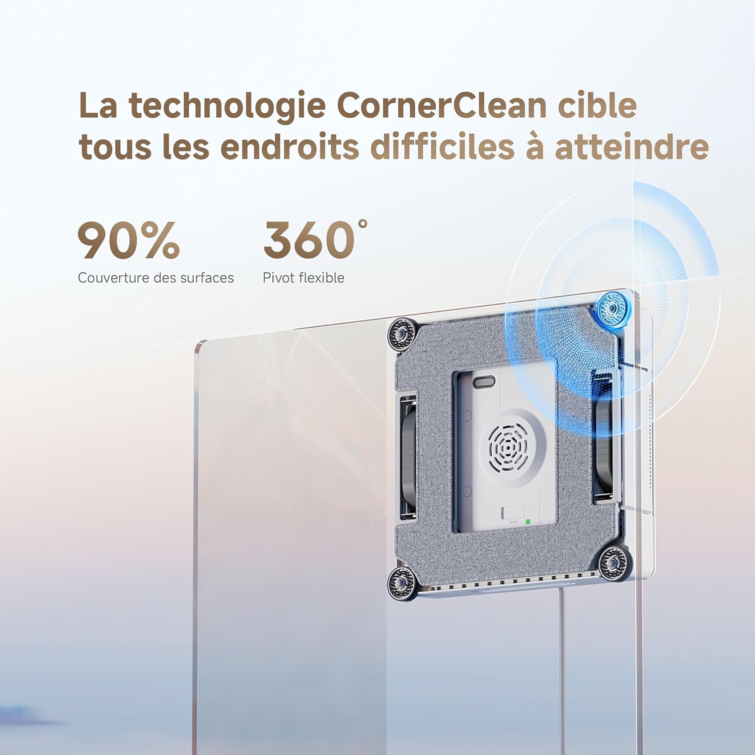 Dreame C1 Station Window Cleaning Robot: Cordless Scrubbing & Auto-Refill Station for Effortless High-Rise Windows