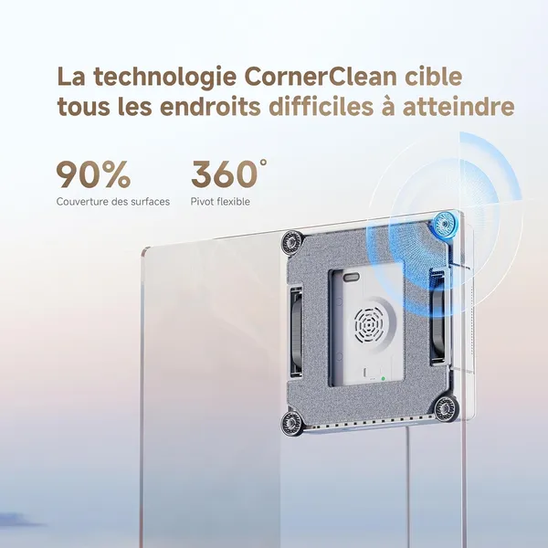 Dreame C1 Station Window Cleaning Robot: Cordless Scrubbing & Auto-Refill Station for Effortless High-Rise Windows
