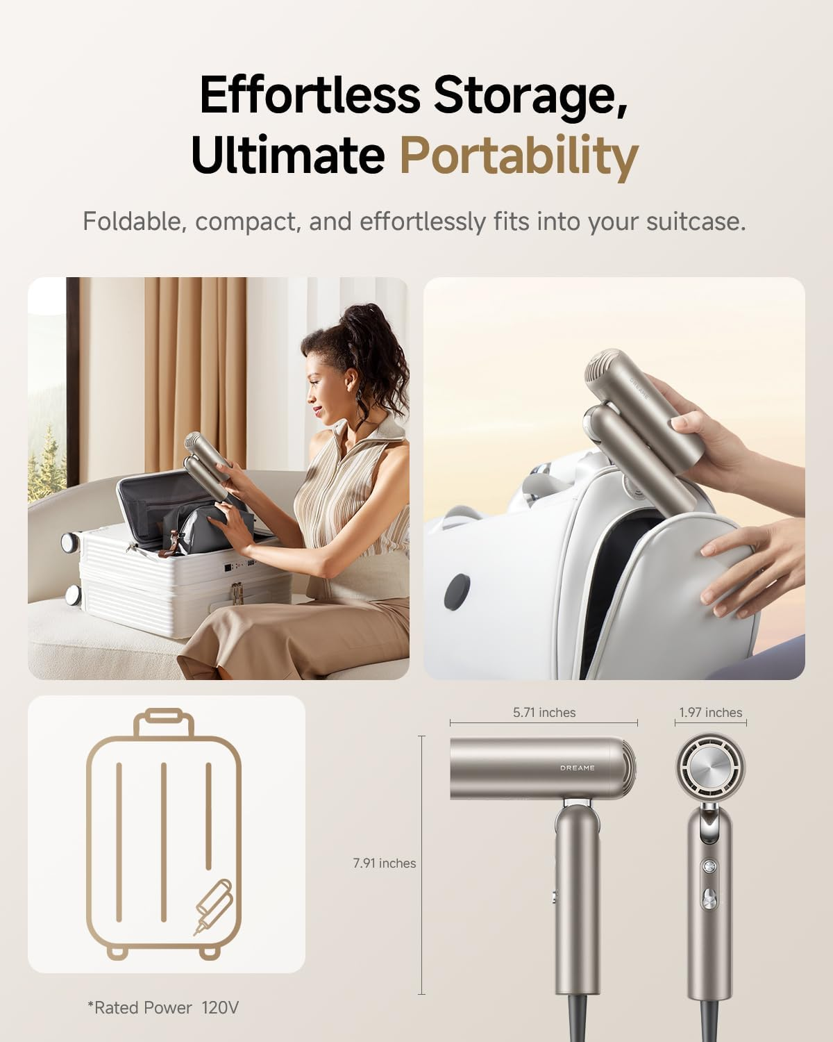 Dreame Hair Pocket Auto-Curling Iron: Smart Temperature Control & Travel-Friendly Design for Effortless Hair Styling