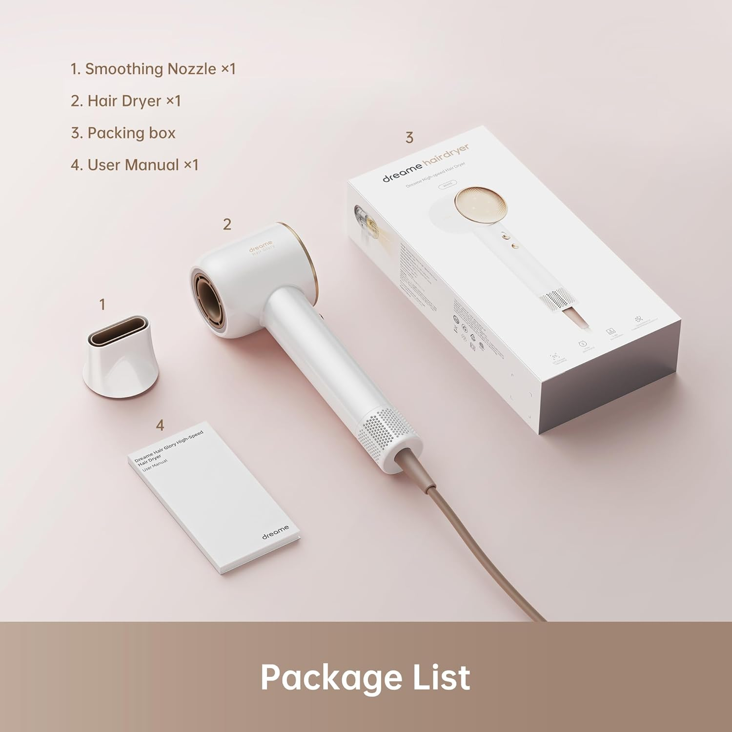 DREAM Hair Glory High-Speed Hair Dryer: Fast Drying, Smart Heat Control & Lightweight Design for Salon-Smooth Hair at Home