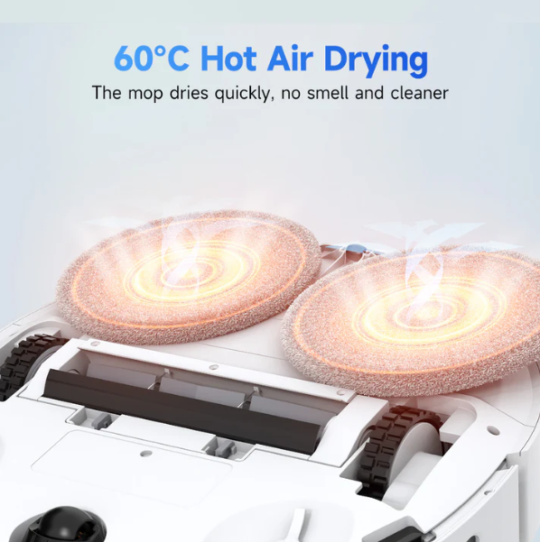 Lydsto W2 Robot Vacuum & Mop – 5000Pa Suction, 50°C Hot Water Mop Wash, 60°C Heat Drying & 3L Auto Dust Collection
