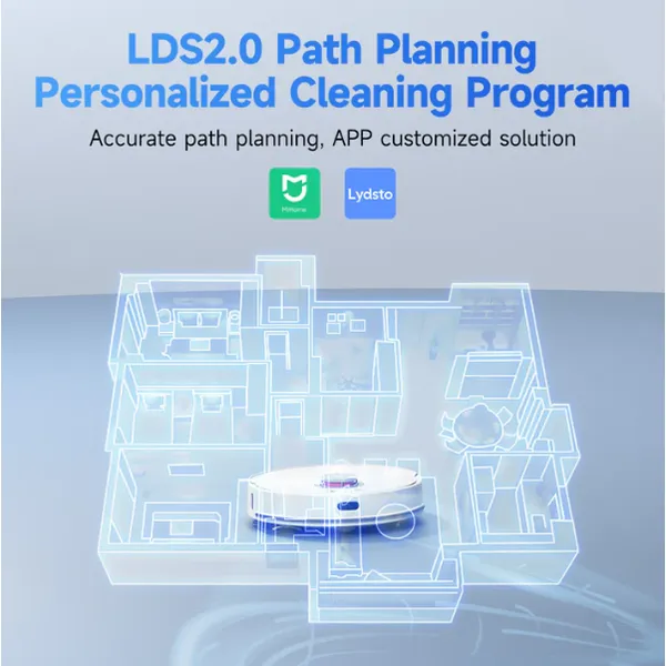 Lydsto W2 Robot Vacuum & Mop – 5000Pa Suction, 50°C Hot Water Mop Wash, 60°C Heat Drying & 3L Auto Dust Collection