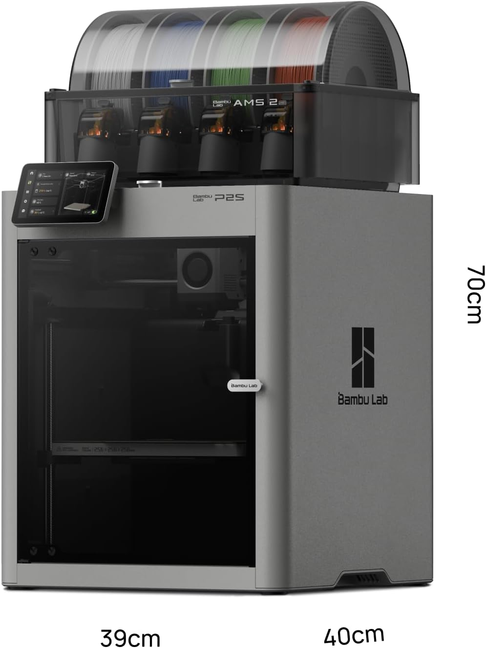  Click to see full view Bambu Lab P2S Combo, P2S 3D Printer and AMS 2 Pro, 600 mm/s High-Speed CoreXY 3D Printer, Support Up to 20 Colors 3D Printing, Ready-to-Use FDM Printer with AI Error Detection, Large Build Volume