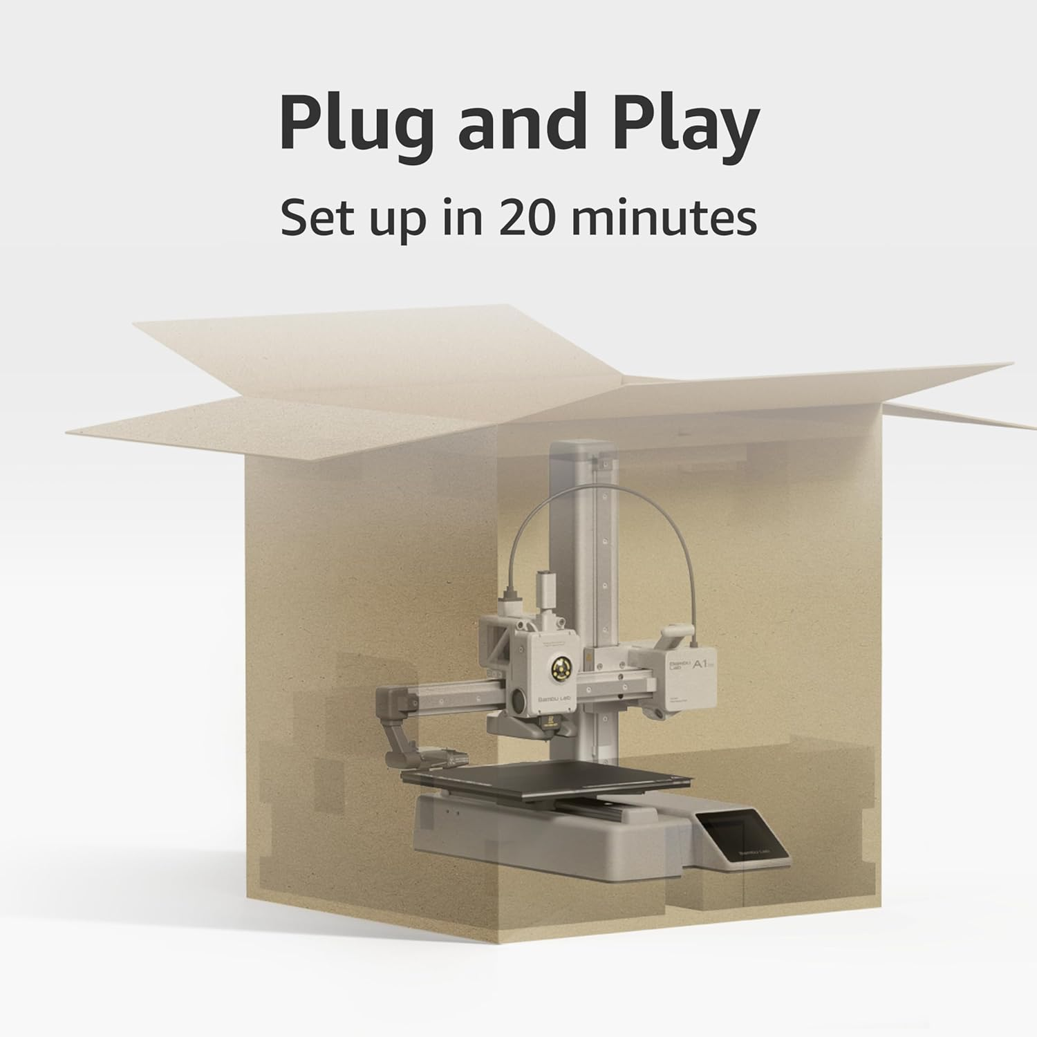 Bambu Lab A1 Mini Combo 3D Printer – AMS Lite 4-Color, 300℃ Hotend, Full-Auto Calibration & ≤48dB Silent Printing
