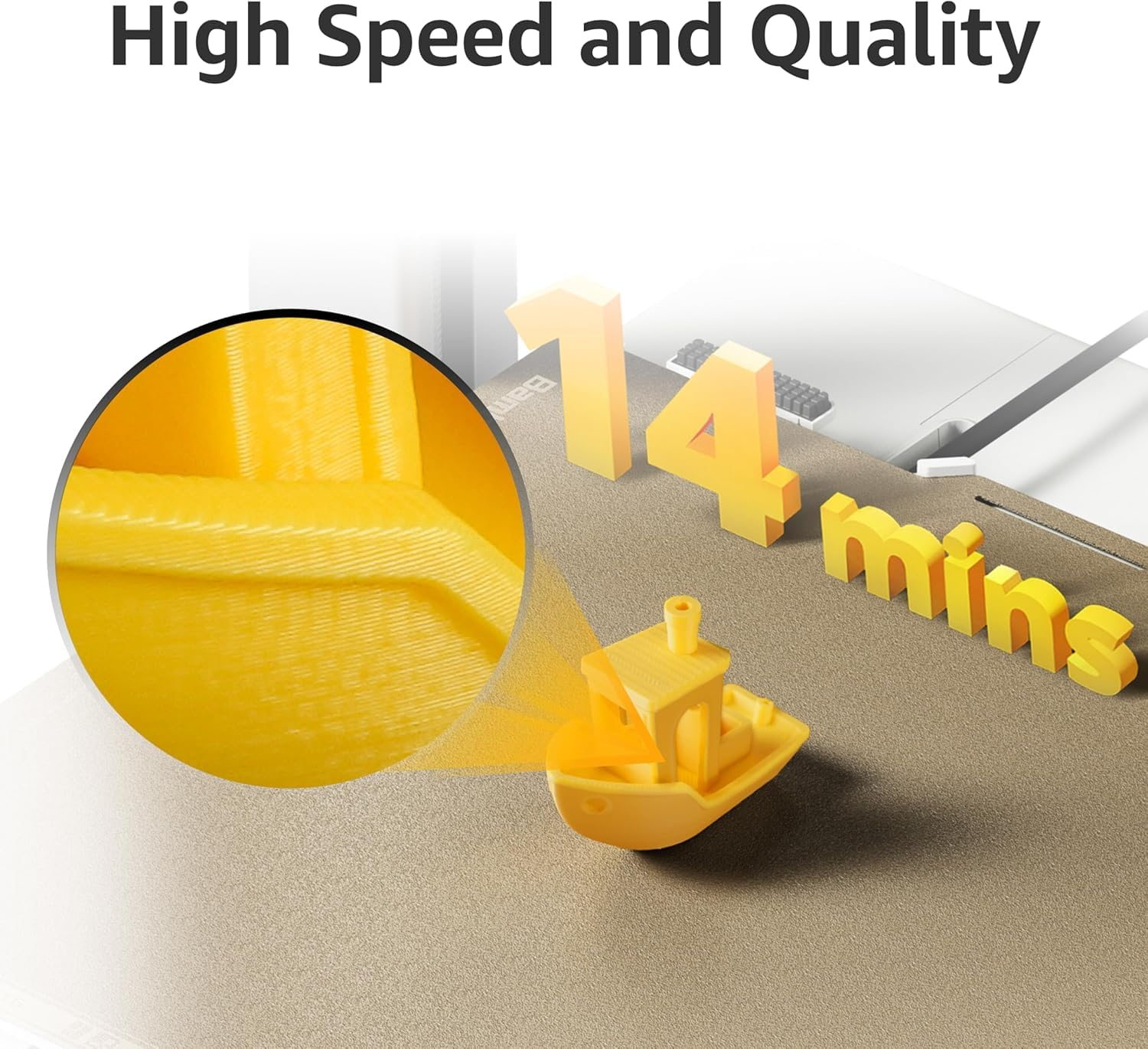 Bambu Lab A1 3D Printer – 300℃ All-Metal Hotend, 256x256x256mm Build, Full-Auto Calibration & 500mm/s High-Speed PrintingBambu Lab