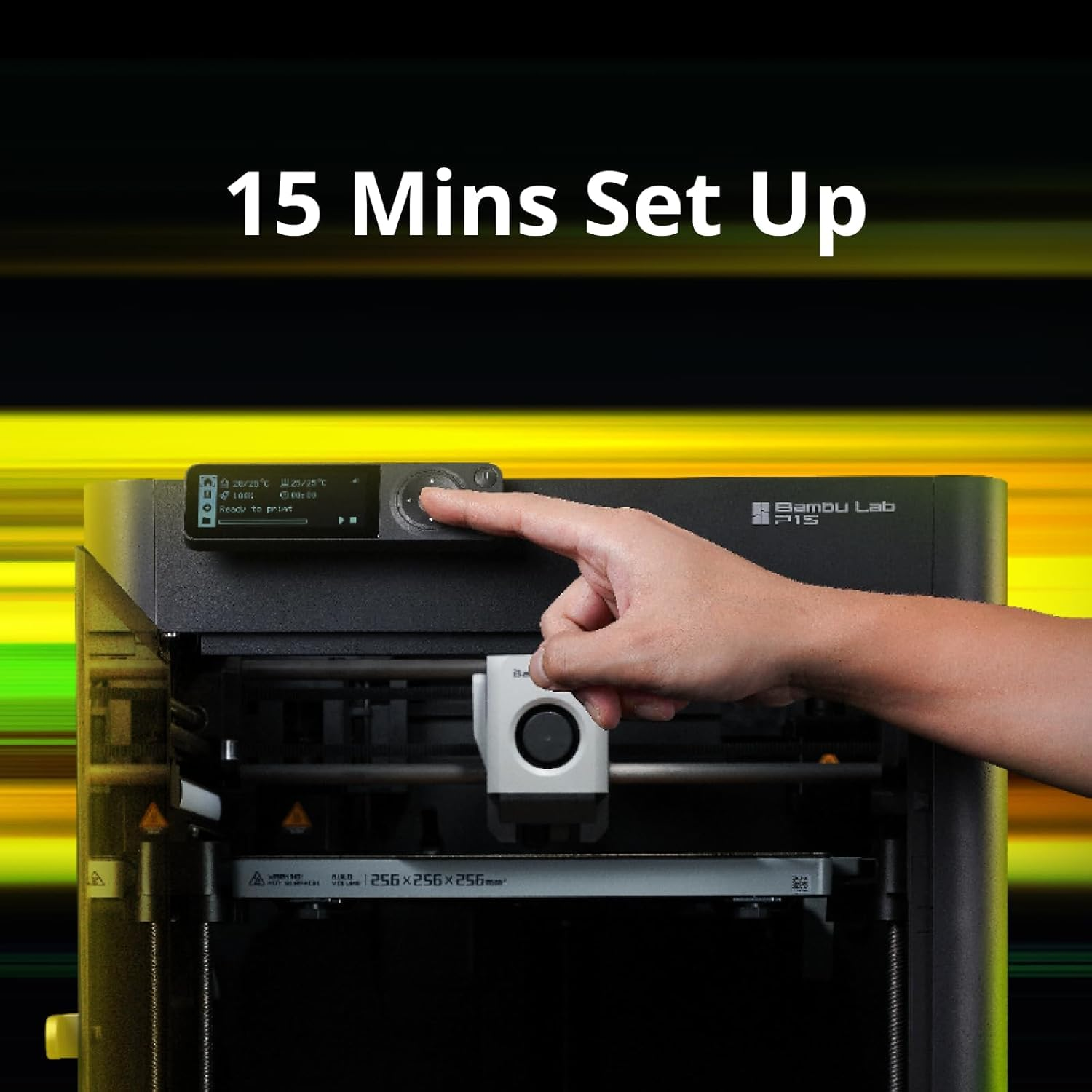 Bambu Lab P1S Combo 3D Printer – AMS Multi - Color, 300℃ All - Metal Hotend, 256x256x256mm Enclosed Chamber & 500mm/s High - Speed Printing