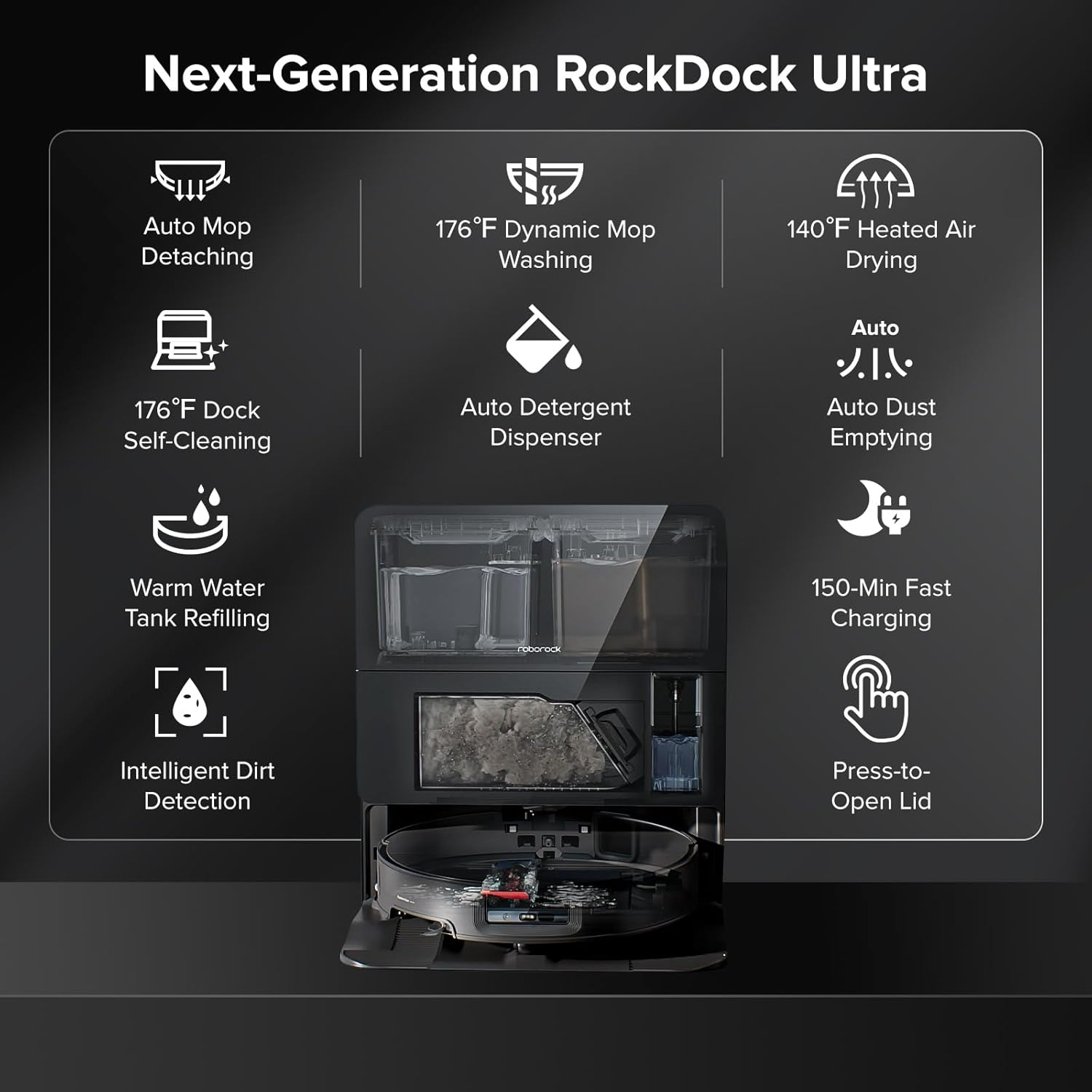 Roborock Saros 10 - Low Profile Design with Powerful Cleaning and Advanced RetractSense Navigation for Deep Home Cleaning